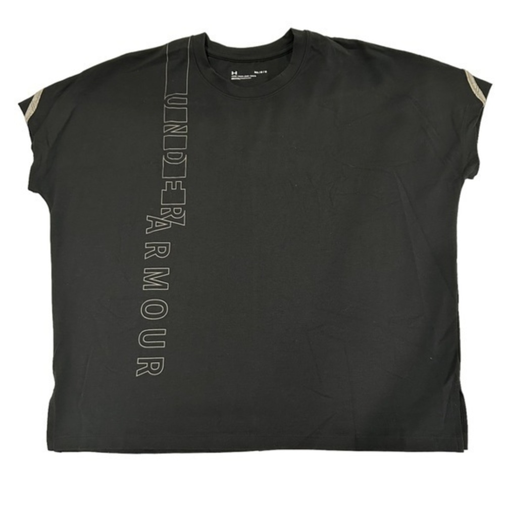 Under Armour Mens Graphic T-Shirt Black Writing on The Front Short Sleeve NWT M